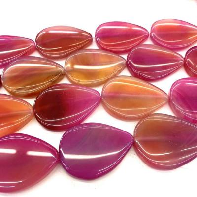 China Wholesale Bracelet Charm Matched Rose Red Agate Bead Water Drop Natural Stone Pendants For Jewelry Making for sale