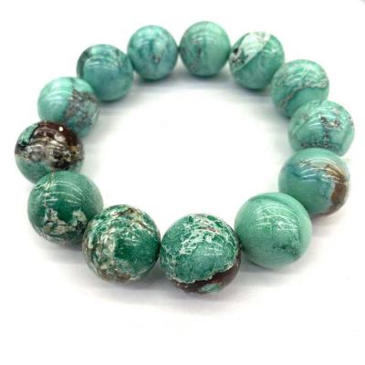 China Wholesale Natural Green Pine Bracelet AAA Hot Selling Natural Stone Beads Bracelet 18-20mm High Grade for sale