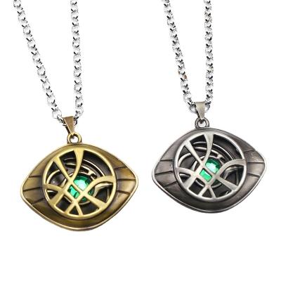 China Hot FASHIONABLE Movie Eye of Agamotto Necklace for Men and Women Cosplay Dr.Strange Steve Fashion Jewelry Sweater Chain pendant for sale