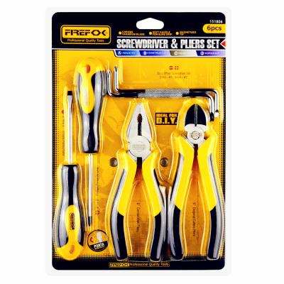 China 6PCS screwdriver Plier Repair Tool Kit Combination Hand Tool Set 6x100mm for sale