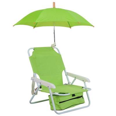 China Chinese Folding Sun Beach Chair With Kids Umbrella Leisure Recliner With Cooler for sale