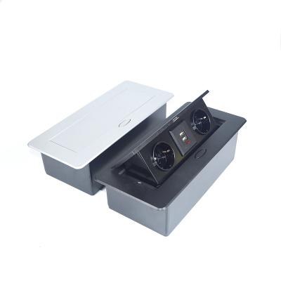 China High Quality Residential / Multipurpose Aluminum Alloy Table Mounted Accessories Desk Conference Electrical Extensions Boxes Pop Up USB Furniture Outlet for sale