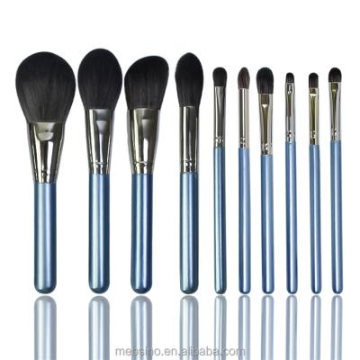 China Angular Blush Free Sample 10 Piece Beauty Needs Natural Hair Makeup Brush Set for sale