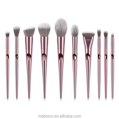 China Angular Blush Premium Synthetic Rhinestone Makeup Fair Brush Set Wholesale for sale