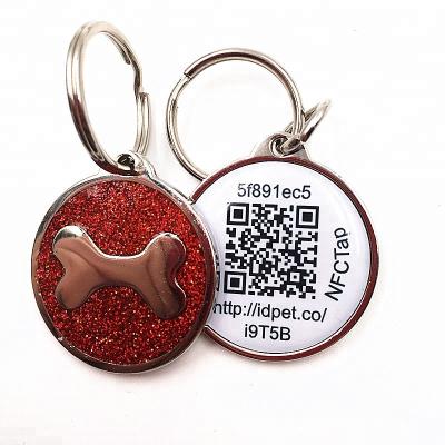 China For pet lost and found China manufacturer engraved nfc dog tag with unique id qr code in low price for sale