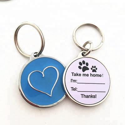 China Hot selling viable custom metal qr code pet id tag for pets for sale