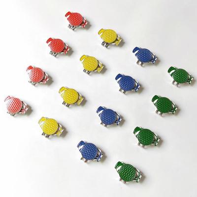 China New Modern Design Yellow Metal Green Blue Magnetic Golf Ball Marker With Coin In Stock for sale