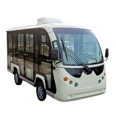 China 14 Passenger Electric Resort Car /sightseeing Bus/Tourist Electric Car With Door Used For Scenic Arear 14seat /Customizable 11-23 seats closed or opened for sale