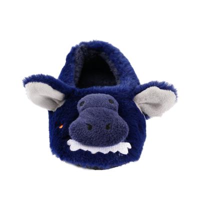 China Cushioning Cute Plush Winter Warm Shape Taurine Design Cartoon Palm Animal Slippers for sale