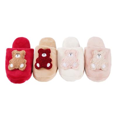 China Cushioning Custom Made Comfortable Winter Smile Face Indoor Outdoor Fluffy House Slippers For Women for sale