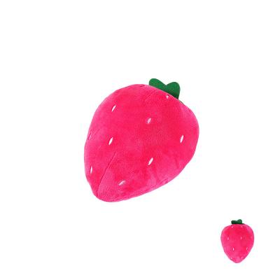 China Custom Terylene Fruit Shape Stuffed Pillow Plush Toy Strawberry Pillow for sale