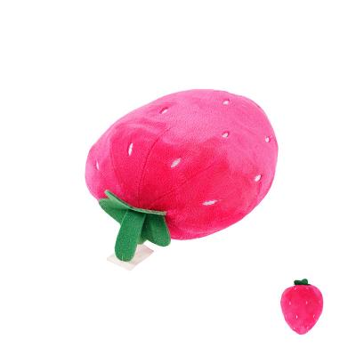 China Terylene Plush Strawberry Sit Toy Soft Fruit Hugging Cushion Squishy Stuffed for sale