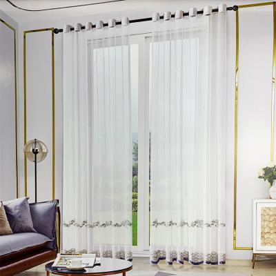 China Window Insulated Sheer Curtains For Home Wholesale Polyester Turkish Embroidery Living Room Textile Sheer Curtain for sale