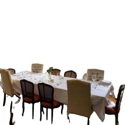 China Nature plain simple cotton tablecloth restaurant linen family gathering the first choice for sale