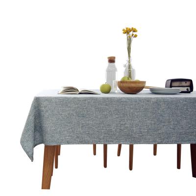 China Wholesale table cover waterproof dyed color look tablecloth linen fabric for Europe market for sale