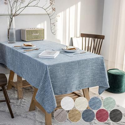 China Stock waterproof luxury color cloth linen fabric for curtain and tablecloth for sale