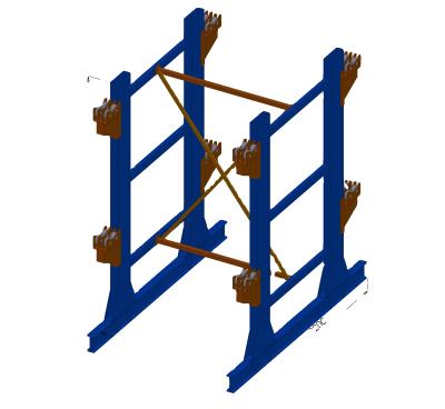 China Corrosion Protection Heavy Duty Cable Drum Storage Racks Cantilever Rack for sale