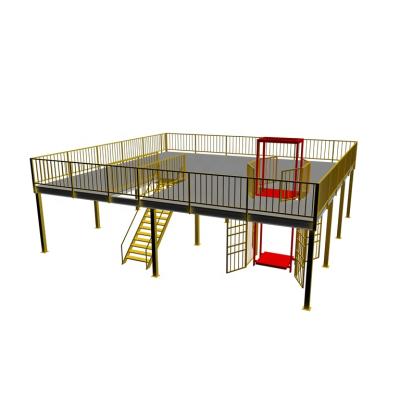 China Corrosion Protection Heavy Load Steel Structure Platform Mezzanine Floor Racking System For Warehouse for sale