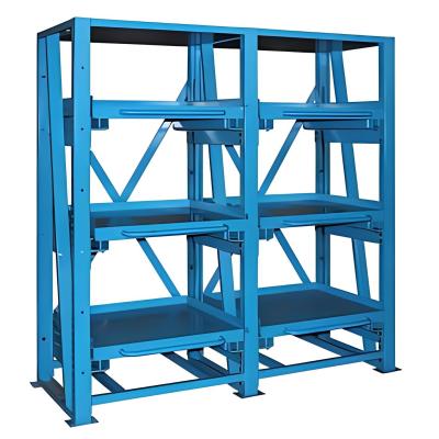 China Armazenamento de Armazém Colourful Drawer Rack Heavy Duty Product Pull-out Shelves Drawer Racking Mold Shelf à venda