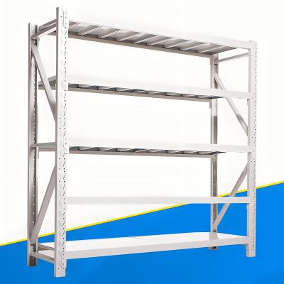 China Aanpassing Stalen laag planken planken Midden Duty Boltless Metal Longspan Schappen Rack voor winkel Te koop