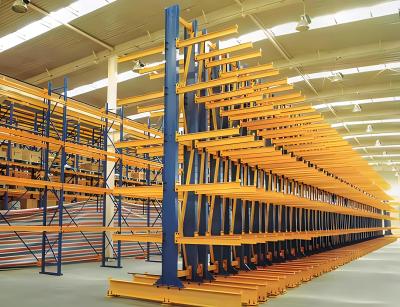 China Heavy Duty Storage Cantilever Rack Heavy Gate Roller Cantilever Shelving Racking System Warehouse Cantilever for sale