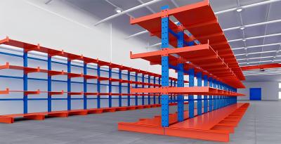 China China Structural Powder Coated Double Sided Cantilever Racking Warehouse Metal Heavy Duty Cantilever Rack for sale