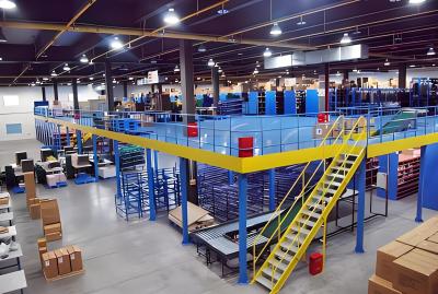 China Beliebtes Lagerhaus Mezzanine-Floor-Kantelier-Racking-System Mezzanine-Floor-Sotter-Racking-System Metall-Mezzanine-Systeme zu verkaufen