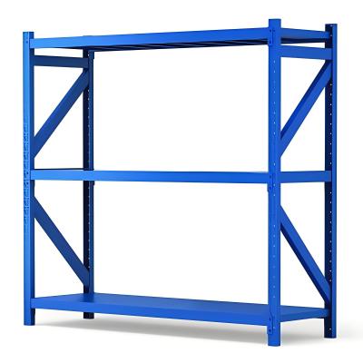 China 4 Layer Light Duty Supermarket Rack Retail Shelf Storage Warehouse Storage Rack Shelf for sale