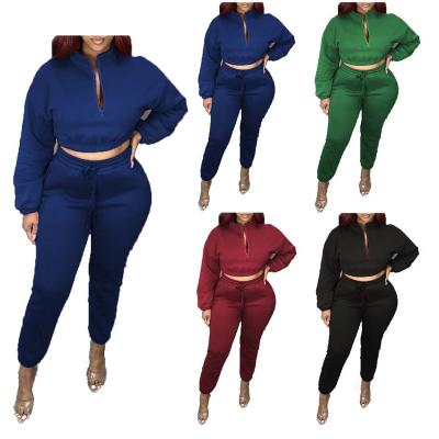 China R456 Latest 2 Piece Breathable Lady Fasion Solid Color Autumn Sets Lady Suit Pants Two Piece Women Clothes 2021 New Arrivals Designer for sale