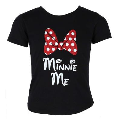 China Anti-Wrinkle Minnie Mouse Glitter Bow Women's T-Shirt for sale