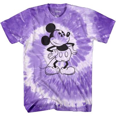 China Anti-Wrinkle Mickey Mouse Classic Tie Dye Vintage Disneyland World Adult Tee Graphic T-Shirt For Men's T-shirt Clothing Apparel for sale