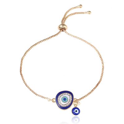 China Wholesale Factory Supply CLASSIC Adjustable Charm Alloy Evil Metal Eyes Bracelets For Girls for sale