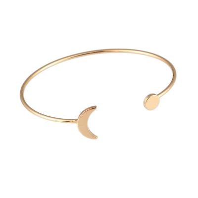 China New Hot Wholesale Running Lady Simple Moon Cuff Bangle ALLOY Bracelet Jewelry For Gift for sale