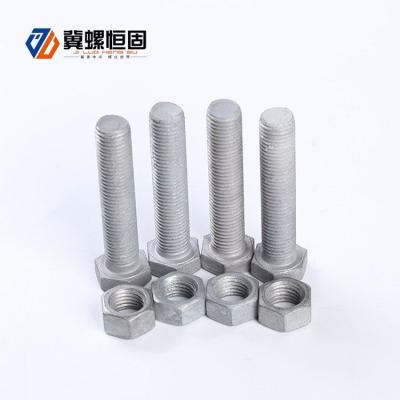 China Building Construction Hot Dip Galvanized Hex Bolt Hexagon Metal Bolt for sale