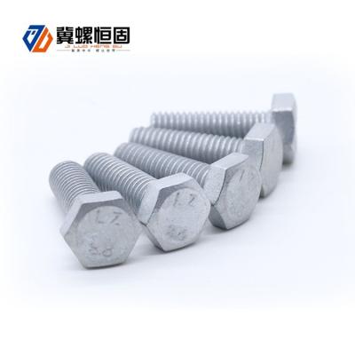 China High Quality Carbon Steel 8.8grade HDG Steel Hex Head Bolts DIN931 for sale