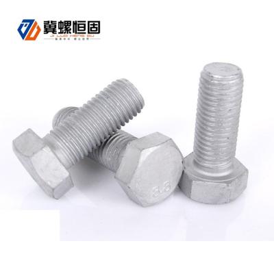 China Hot Dipped Galvanized Building Construction 8.8 Grade Hex Bolt M12-M36 HDG Hexagon Bolt for sale