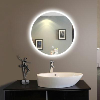 China OEM Light Metal Frame Led Around Backlit Wall Smart Light Mirror For Bathroom Home Decorative for sale