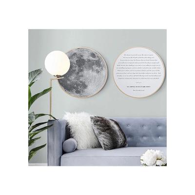 China Creative Hot Selling Eco-friendly Living Room Wall Decoration Hanging 20 Inch Round Photo Frame Metal for sale