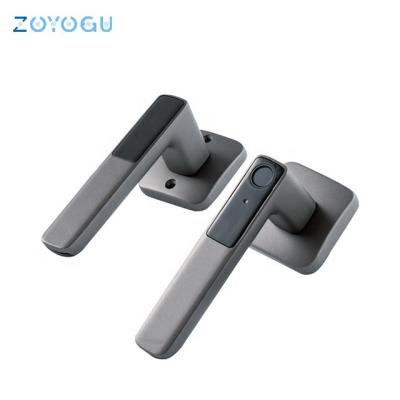 China Home Hotel Apartments Office Electric Handle Lock TUYA Bluetooth Smart Home Door Lock Biometric Fingerprint Lock For Wooden Door for sale