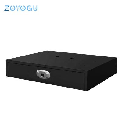 China Home Hotel Office 2022 New Design Matte Black Color Steel Hidden Drawer Safe Smart Fingerprint Unlock Cabinet Safe For Home Office Furniture for sale