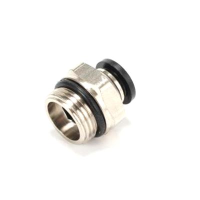 China General XAKJ PCG BSPP G Male Straight Thread With Pneumatic Fittings G 1/2 Nickel Plated Brass Threaded-to-tube O-ring Push-in 12 mm for sale