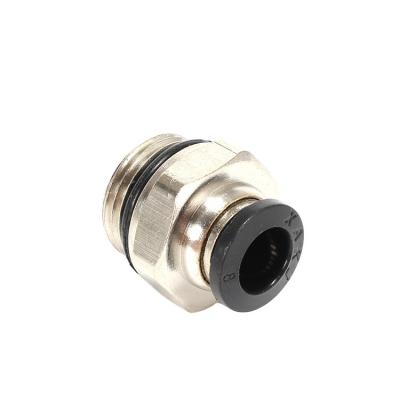 China XAKJ PCG General Male BSPP G Thread With Nickel Plated Brass Threaded-to-Tube O-Ring Pneumatic Fittings PCG8-01 for sale