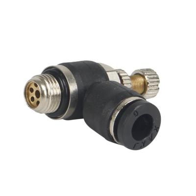 China XAKJ SC/SLG G Pneumatic Throttle Valve Elbow Type General O-Ring Airhose Thread Air Flow Speed ​​Control Valve Pneumatic Connector for sale