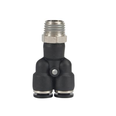 China General PX Tee 3 Way BSP Male Y Thread Pneumatic Air Coupler Connector Fitting 1/8