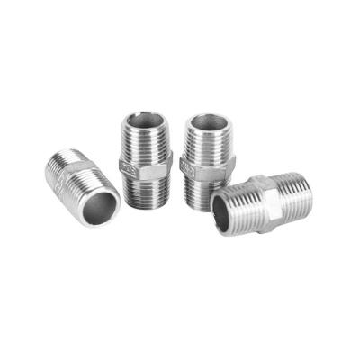 China Stainless Steel Threaded Nipple Hose Nipple for DIN2999 Threaded Hexagon Head DIN2999 for sale