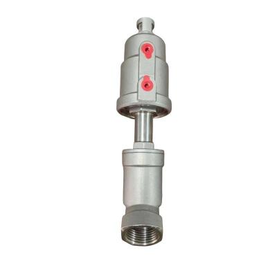 China NPT/BSPT/BSPP End Connection 1/2 Inch Ss Threaded Pneumatic Actuator Angle Seat Valve for sale