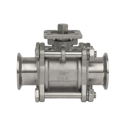 China 3PC Clamp Ball Valve ISO 5211 CF8 Op maat gemaakte ondersteuning en ISO 9001 standaard gecertificeerd Te koop