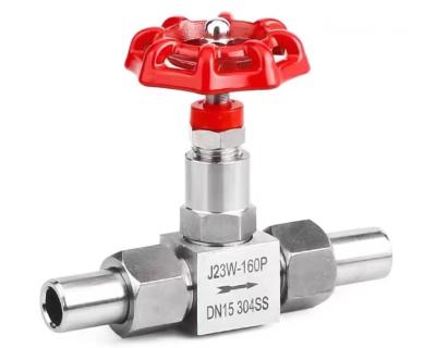 China Industrial PTFE Stainless Needle Valve DN25 SS316 Straight Through Type at Affordable for sale