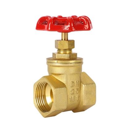 China Straight Through Type Brass Gate Valve for Threaded Wire Pipe and Water Switching for sale