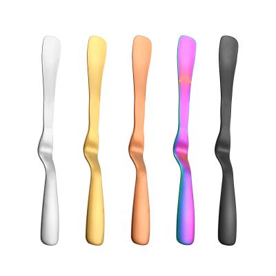 China Sustainable New Arrival Eco Friendly Reusable Gold Plated Stainless Steel Cheese Butter Knife for sale